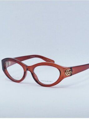 Gucci GG1405O 003 Eyeglasses Burgundy  51mm Cat Eye Frame